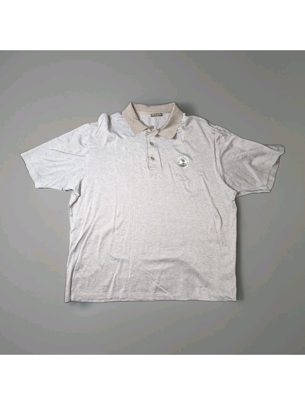 Pebble Beach Collection Polo Made In Italy Gray Golf Links XL